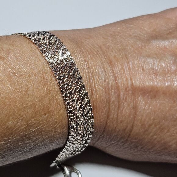 *Sale* Vintage Italy Dyadema Signed Sterling Silver 925 Multistrand 7-7.5" - Picture 7 of 16